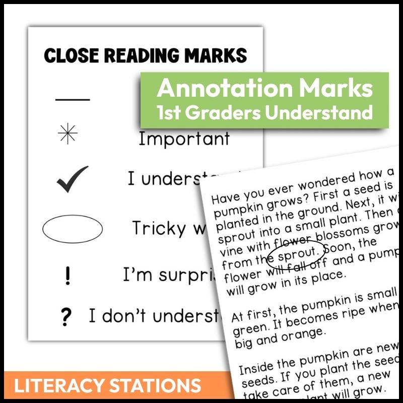 first grade close reading