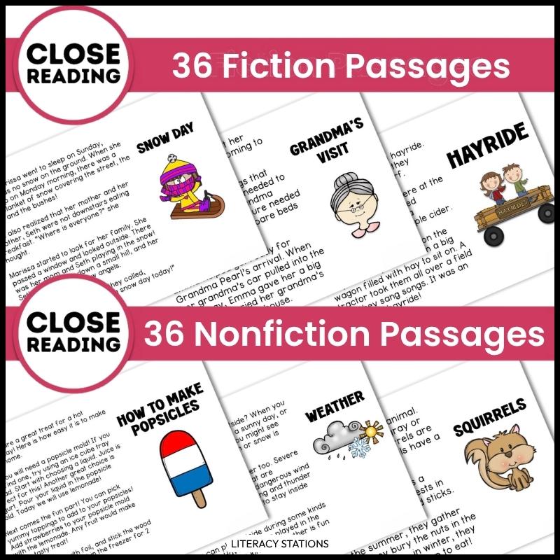 first grade close reading