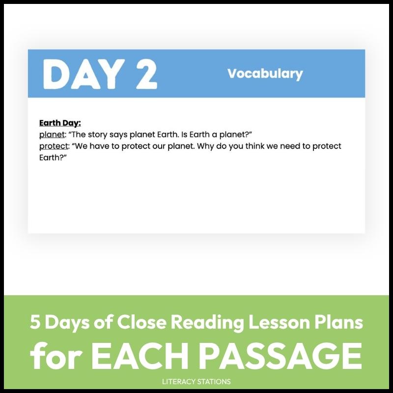 first grade close reading