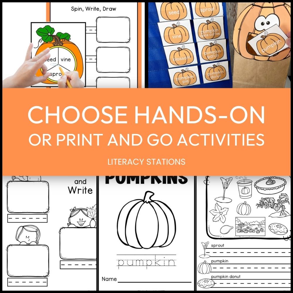 1st grade writing activities pumpkin themed