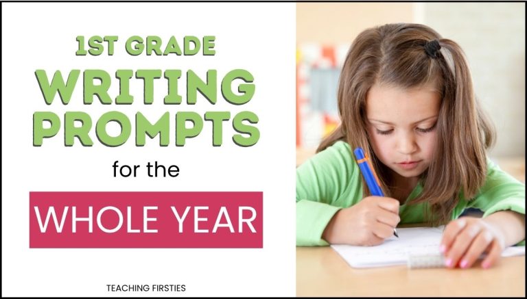 First Grade Writing Prompts for Every Month of the School Year
